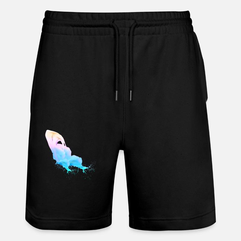 Spritzfarbe Aquarellfarbe - Stanley/Stella Unisex Bio Joggingshorts Trainer  - Schwarz