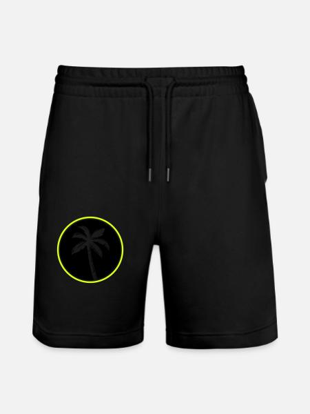 palm tree - Stanley/Stella Trainer Unisex Organic Jogging Shorts - black
