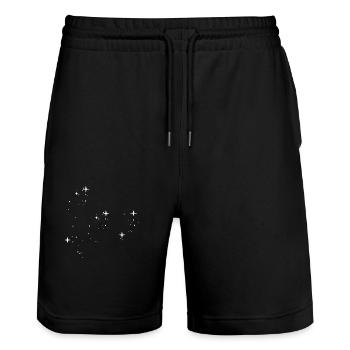 Sterne Stern Star Symbol - Stanley/Stella Unisex Bio Joggingshorts Trainer  - Schwarz - Vorne - Nik (191cm) & Marisol (170cm)