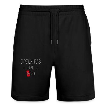 J'peux pas j'ai Golf - Short de jogging bio TRAINER Stanley/Stella unisexe - noir - Devant - Nik (191cm) & Marisol (170cm)