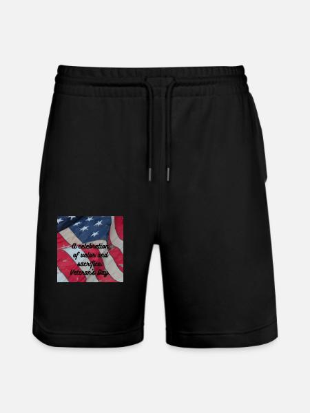Veterans, veterans, armistice. - Stanley/Stella Trainer Unisex Organic Jogging Shorts - black