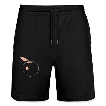 Pomme 2 - Short de jogging bio TRAINER Stanley/Stella unisexe - noir - Devant - Nik (191cm) & Marisol (170cm)
