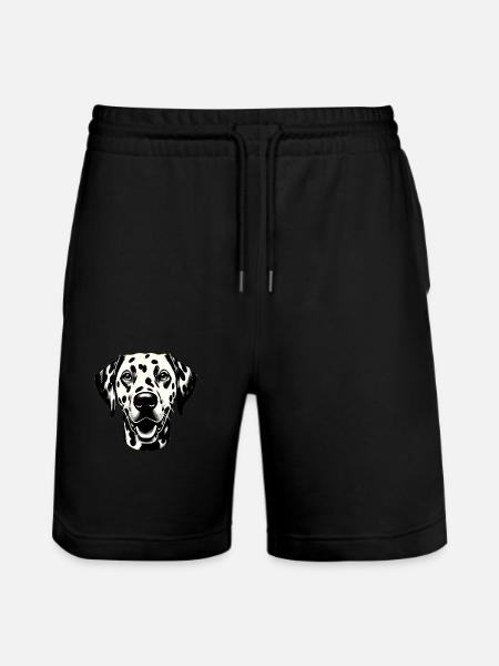 Hundegesicht Dalmatiner - Stanley/Stella Unisex Bio Joggingshorts Trainer  - Schwarz