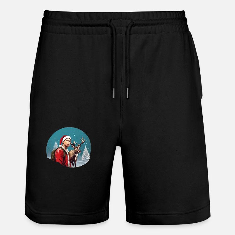 Le rappeur et le renne - Short de jogging bio TRAINER Stanley/Stella unisexe - noir