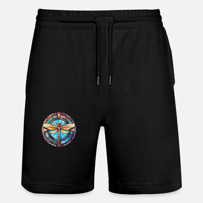 Libelle bunte Aquarell-Tierillustration - Stanley/Stella Unisex Bio Joggingshorts Trainer  - Schwarz