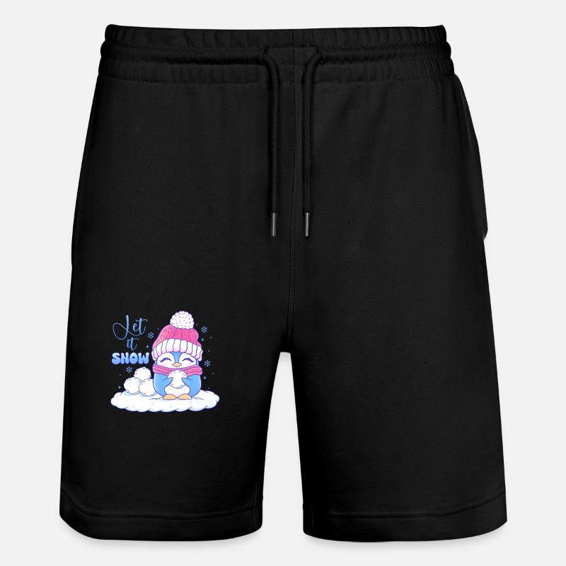 Let It Snow - Stanley/Stella Unisex Bio Joggingshorts Trainer  - Schwarz