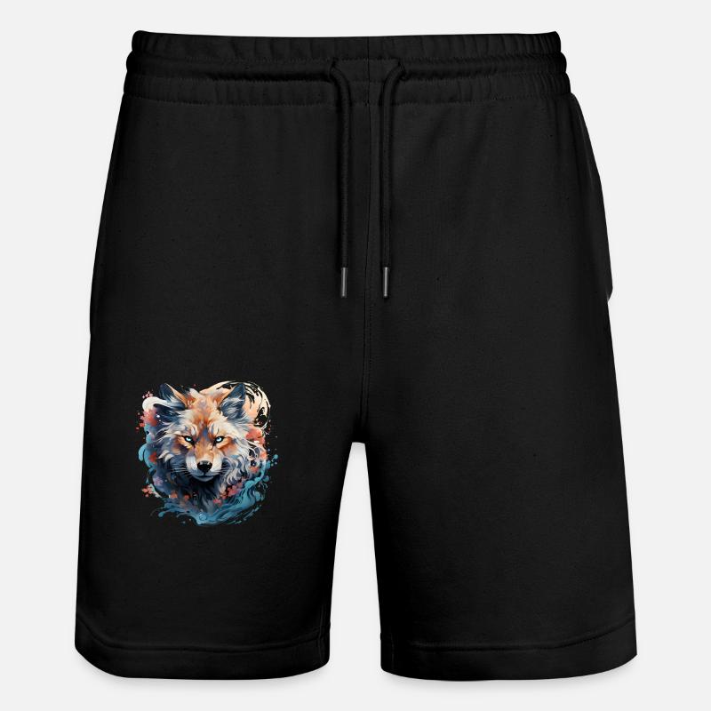 Wolf - Stanley/Stella Unisex Bio Joggingshorts Trainer  - Schwarz