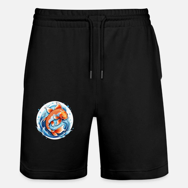 carpe koi - poisson japon - Short de jogging bio TRAINER Stanley/Stella unisexe - noir