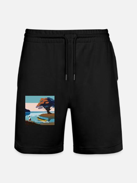 Kunst / Art / Impressionismus - Stanley/Stella Unisex Bio Joggingshorts Trainer - Schwarz