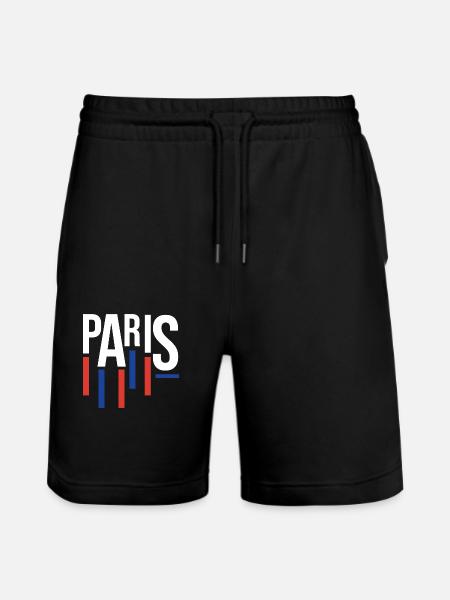 Classic Paris Souvenir - Stanley/Stella Trainer Unisex Organic Jogging Shorts - black