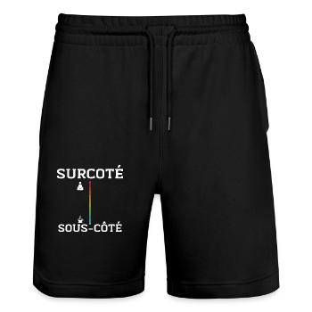 Caféine vs. Méditation - Short de jogging bio TRAINER Stanley/Stella unisexe - noir - Devant - Nik (191cm) & Marisol (170cm)
