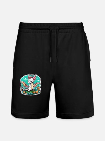 Asian Baby Dragon - Japan - Chinese - Stanley/Stella Trainer Unisex Organic Jogging Shorts - black