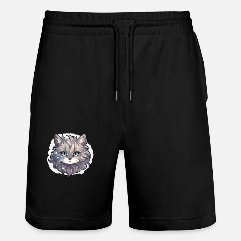 Chat - illustration - Short de jogging bio TRAINER Stanley/Stella unisexe - noir