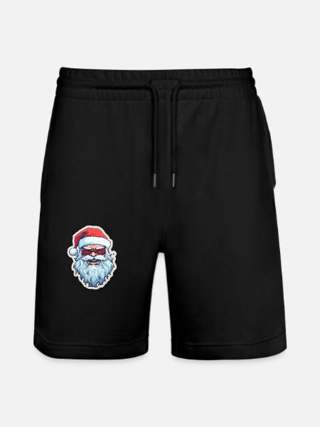 Santa Claus - illustration - Stanley/Stella Trainer Unisex Organic Jogging Shorts - black