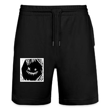 joker clown - Stanley/Stella Unisex Bio Joggingshorts Trainer  - Schwarz - Vorne - Nik (191cm) & Marisol (170cm)