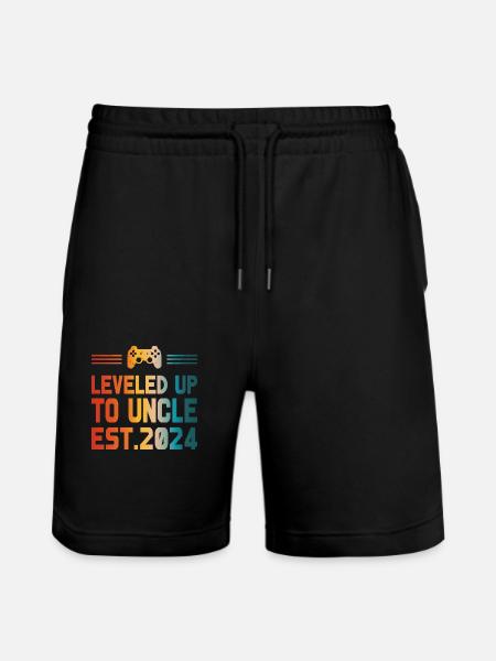 Level Unlocked First Time Uncle steg i niveau 2024 - Stanley/Stella Trainer økologiske unisex joggingshorts - sort