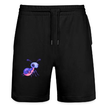Ant Cute Happy Kawaii Cartoon Clipart Animal - Stanley/Stella Trainer Unisex Organic Jogging Shorts - black - Front - Nik (191cm) & Marisol (170cm)