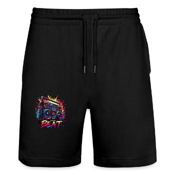 Graffiti Boombox Délice - Short de jogging bio TRAINER Stanley/Stella unisexe - noir - Devant - Nik (191cm) & Marisol (170cm)