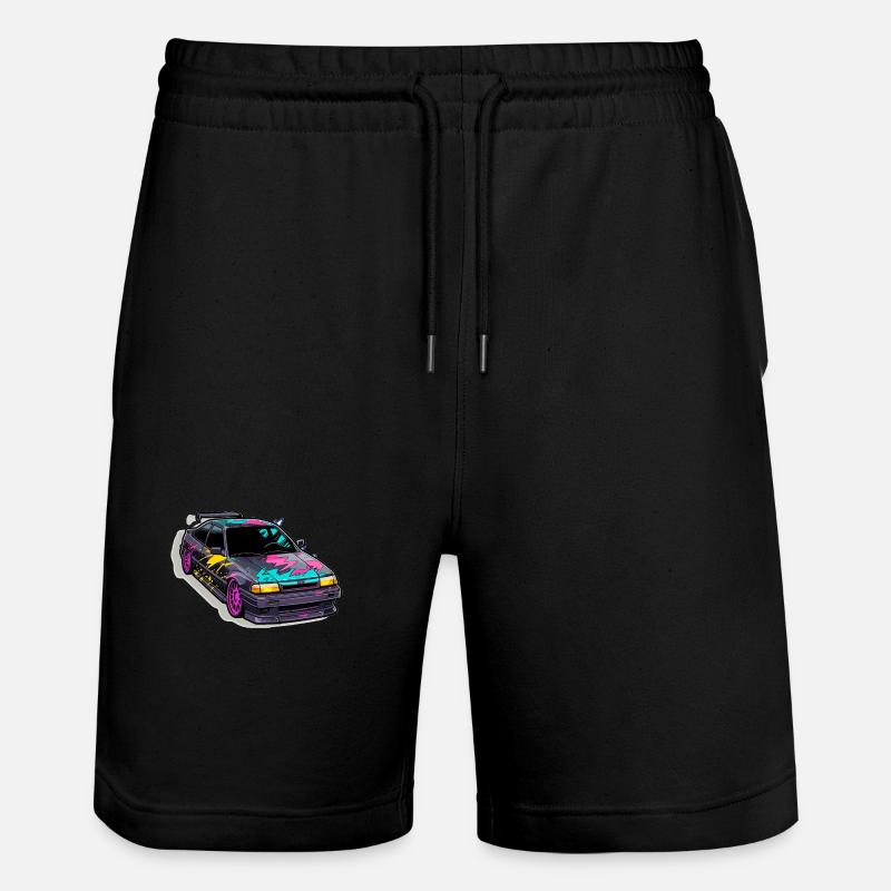 Voiture - Illustration - Short de jogging bio TRAINER Stanley/Stella unisexe - noir