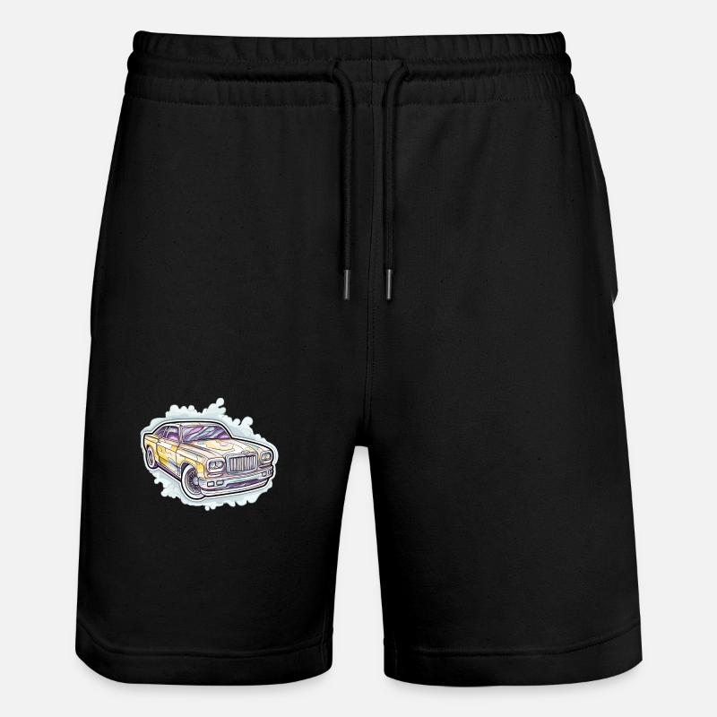 Voiture - Illustration - Short de jogging bio TRAINER Stanley/Stella unisexe - noir