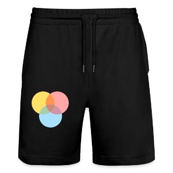 Couleurs de base - Short de jogging bio TRAINER Stanley/Stella unisexe - noir - Devant - Nik (191cm) & Marisol (170cm)