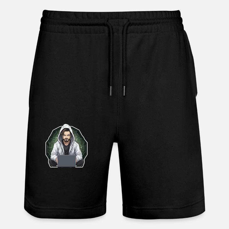 Ethical Hacker - Illustration - Stanley/Stella Unisex Bio Joggingshorts Trainer  - Schwarz