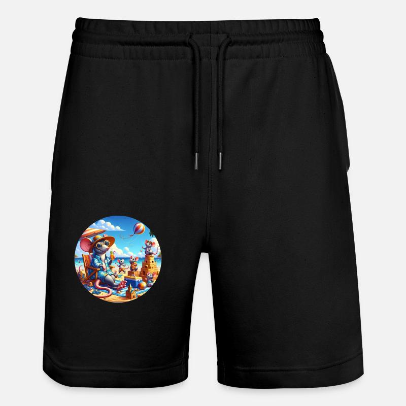 Rats sur la plage - Short de jogging bio TRAINER Stanley/Stella unisexe - noir