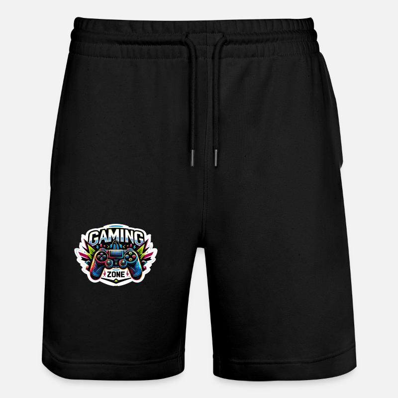 Gaming Zone - Controller Illustration - Stanley/Stella Unisex Bio Joggingshorts Trainer  - Schwarz