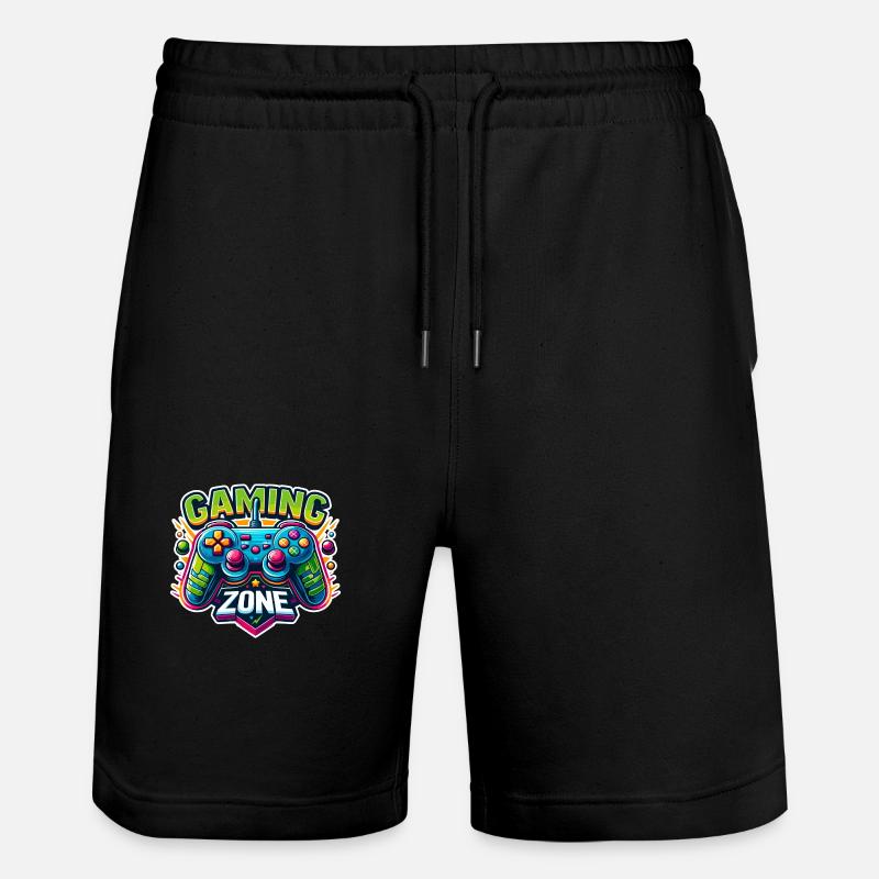 Gaming Zone - Controller Illustration - Stanley/Stella Unisex Bio Joggingshorts Trainer  - Schwarz