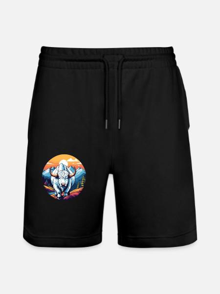 White Yak - Stanley/Stella Trainer Unisex Organic Jogging Shorts - black