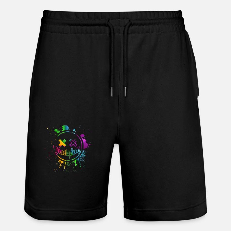 Pixelsmiley (en anglais seulement) - Short de jogging bio TRAINER Stanley/Stella unisexe - noir