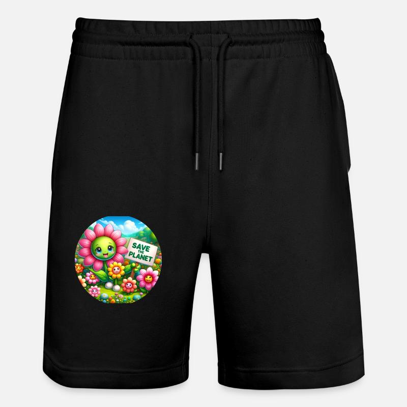 Kukat-perhe - Stanley/Stella Trainer unisex luomu-collegeshortsit - musta