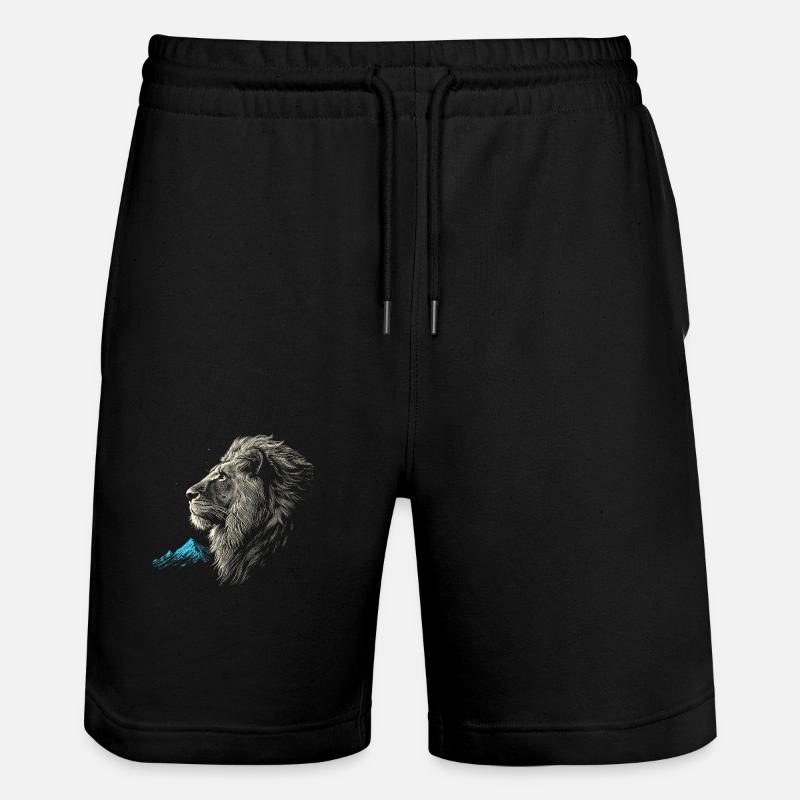 Löwe - Stanley/Stella Unisex Bio Joggingshorts Trainer  - Schwarz