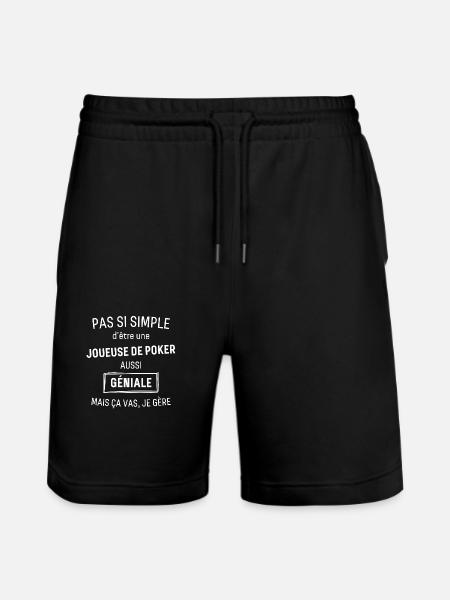 Joueuse de Poker GÉNIALE - Short de jogging bio TRAINER Stanley/Stella unisexe - noir