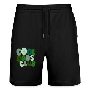 Cool Dads Club Grün - Stanley/Stella Unisex Bio Joggingshorts Trainer  - Schwarz - Vorne - Nik (191cm) & Marisol (170cm)