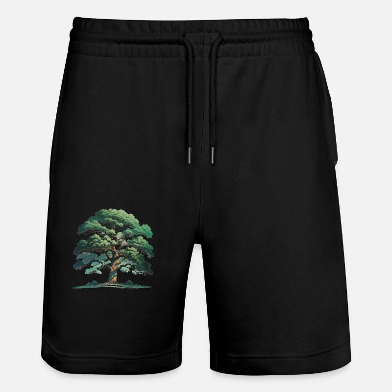 Baum-Umarmer - Stanley/Stella Unisex Bio Joggingshorts Trainer  - Schwarz