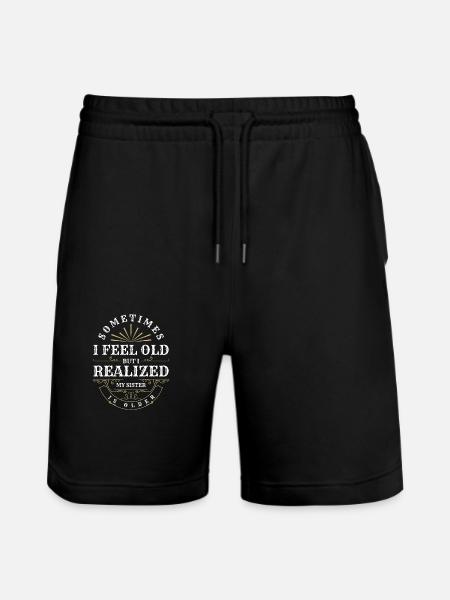 Sibling Love Love Watching - Stanley/Stella Trainer Unisex Organic Jogging Shorts - black