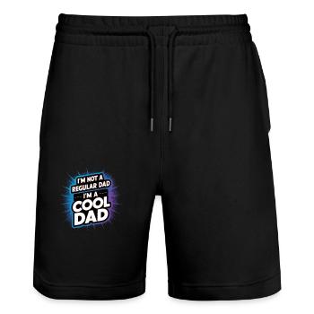 Papa cool disant que la fête des pères est le meilleur papa - Short de jogging bio TRAINER Stanley/Stella unisexe - noir - Devant - Nik (191cm) & Marisol (170cm)