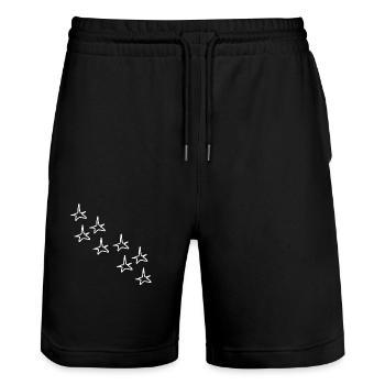 Symbole en forme d’étoile en forme d’étoile - Short de jogging bio TRAINER Stanley/Stella unisexe - noir - Devant - Nik (191cm) & Marisol (170cm)