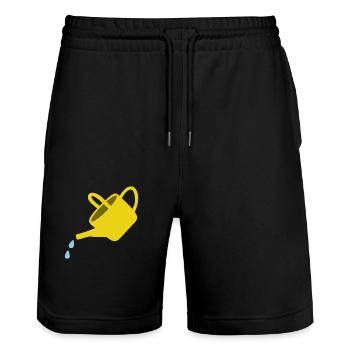 Arrosoir - Short de jogging bio TRAINER Stanley/Stella unisexe - noir - Devant - Nik (191cm) & Marisol (170cm)
