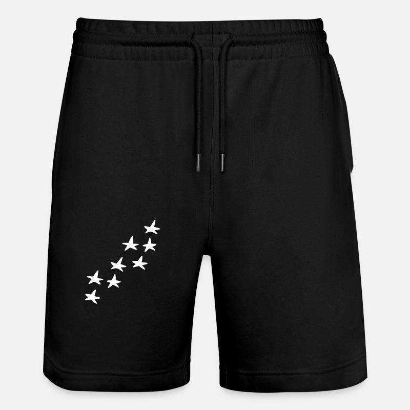 Star Pattern Shape Star Symbol - Stanley/Stella Trainer Unisex Organic Jogging Shorts - black