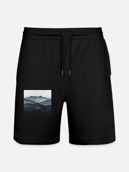 Poster Canvas Mountain 22 - Stanley/Stella Trainer Unisex Organic Jogging Shorts - black