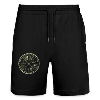 Vikings norden valhalla suède scandinavia flaga - Short de jogging bio TRAINER Stanley/Stella unisexe - noir - Devant - Nik (191cm) & Marisol (170cm)