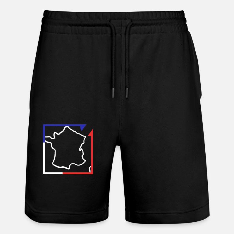 France bleu blanc rouge - Short de jogging bio TRAINER Stanley/Stella unisexe - noir