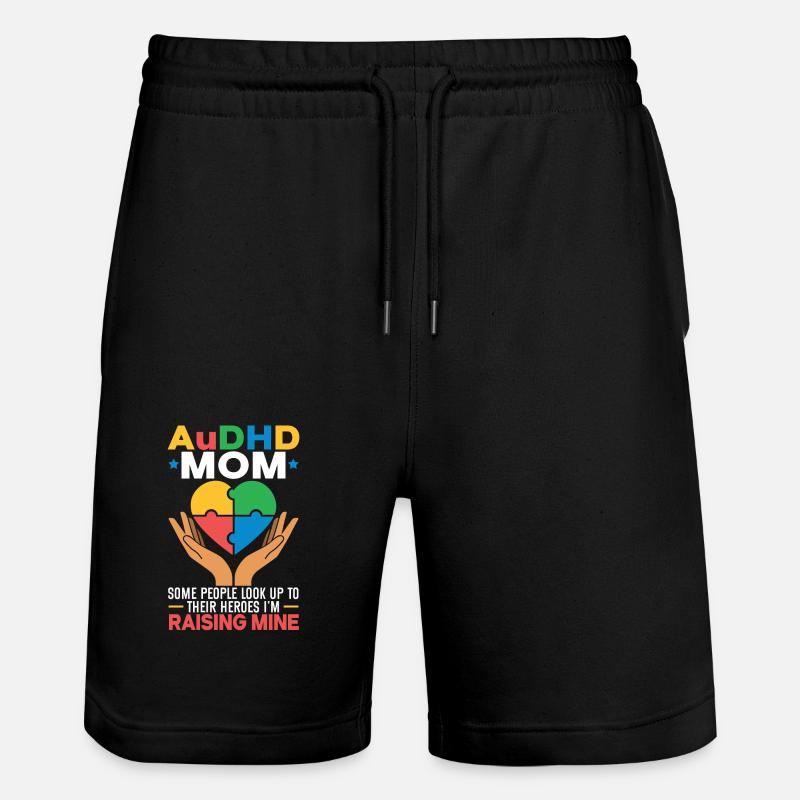 Audhd Behinderung er Autismus Adhs - Stanley/Stella Unisex Bio Joggingshorts Trainer - Schwarz