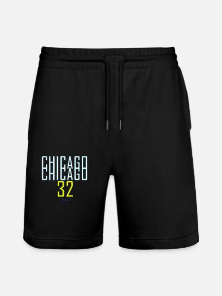 CHICAGO 32 USA - Stanley/Stella Trainer Unisex Organic Jogging Shorts - black