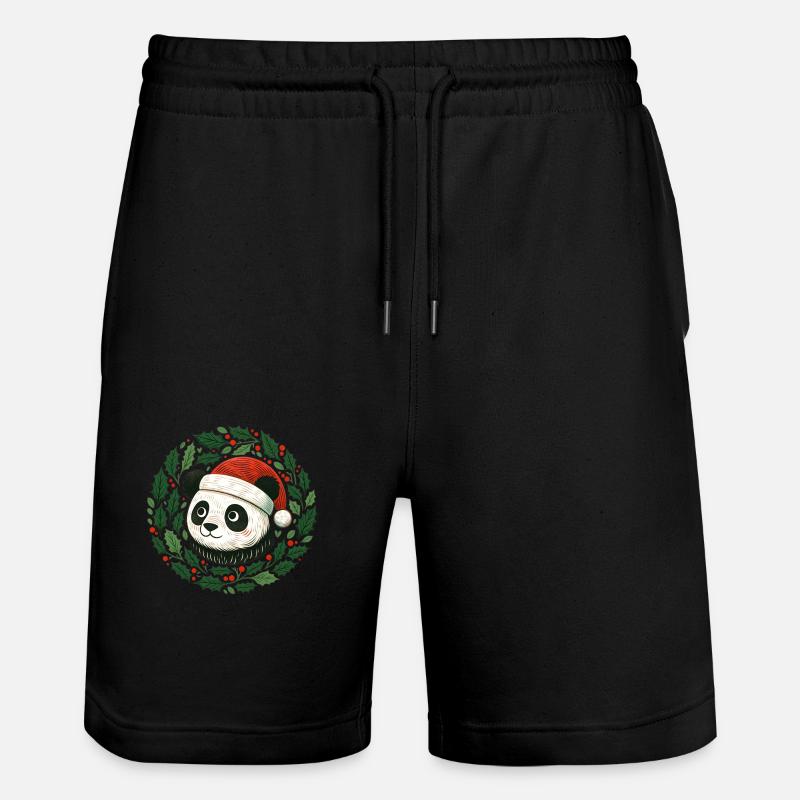 Panda de Noël - Short de jogging bio TRAINER Stanley/Stella unisexe - noir