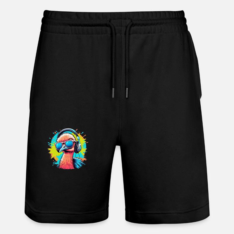 Party Bird Autruche Ferme d’autruches - Short de jogging bio TRAINER Stanley/Stella unisexe - noir