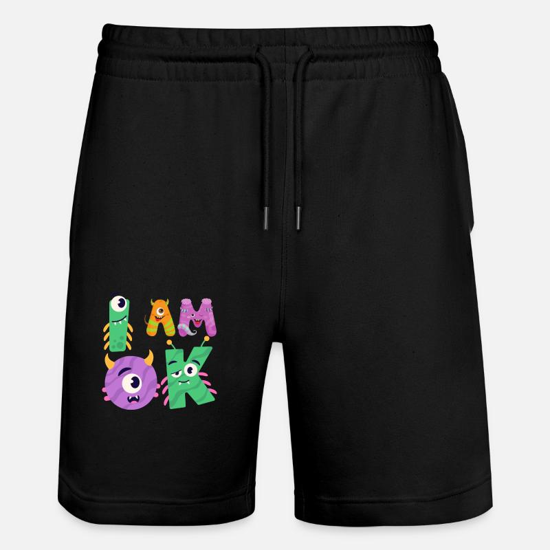 OK Monstre - Short de jogging bio TRAINER Stanley/Stella unisexe - noir