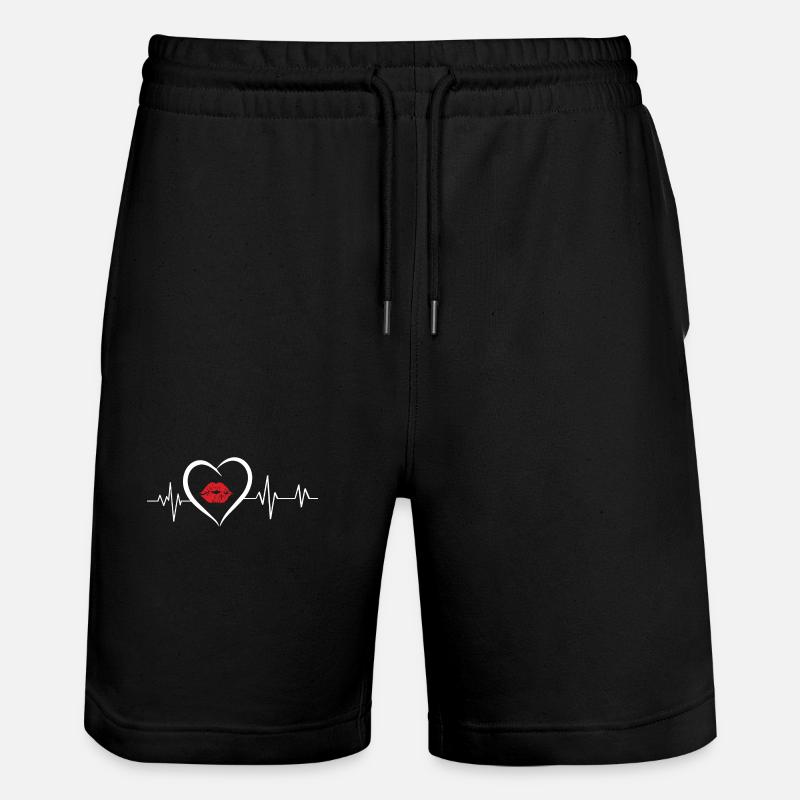 battement de cœur bisous - Short de jogging bio TRAINER Stanley/Stella unisexe - noir